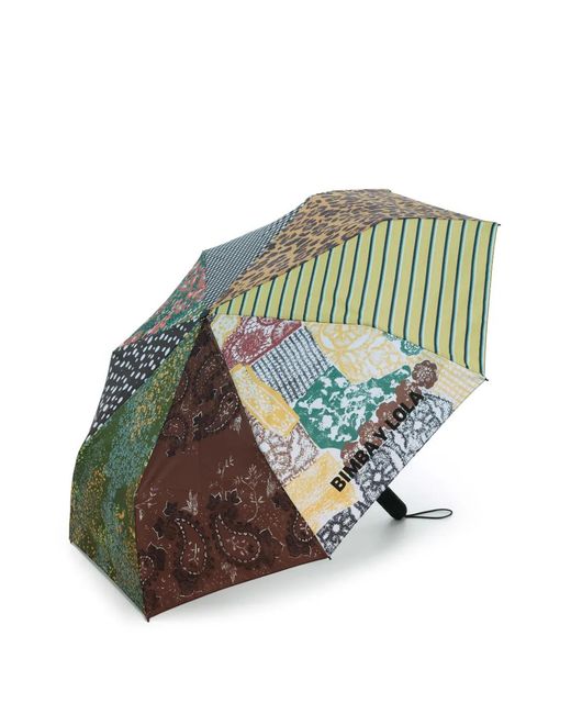 Bimba Y Lola White Patchwork-Print Umbrella