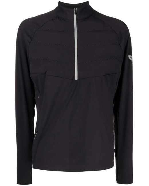 Castore Black Zip-Front Logo-Print Jacket for men