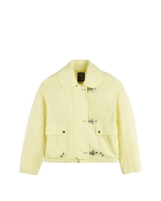 Fay Yellow Front-Pockets Jacket