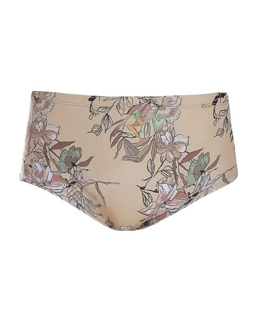 Amir Slama Natural Floral-Print Swim Briefs for men