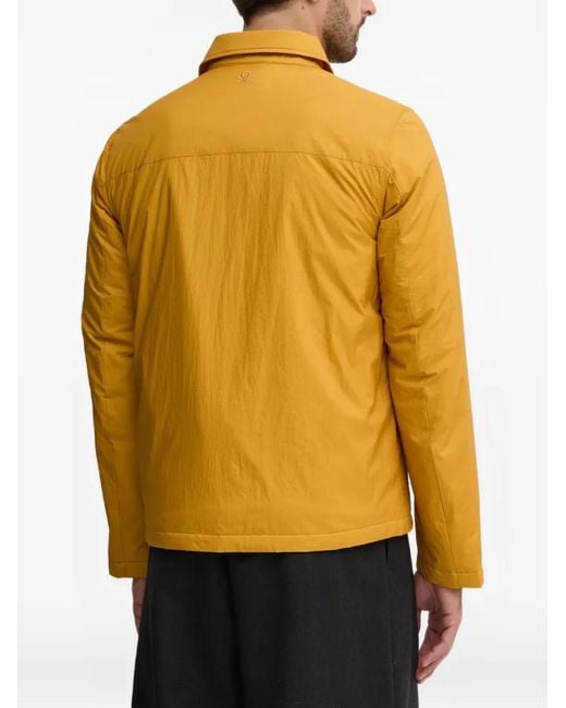 Benetton Yellow Buttoned Chest-Pocket Jacket for men