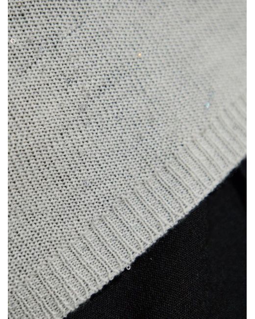 Fabiana Filippi White T-Shirt Mit Pailletten