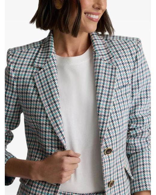 St. John Blue Parker Houndstooth Blazer
