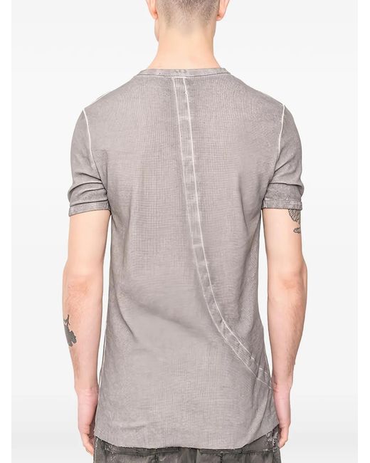 MD75 Gray T-Shirt Texturé En Coton for men
