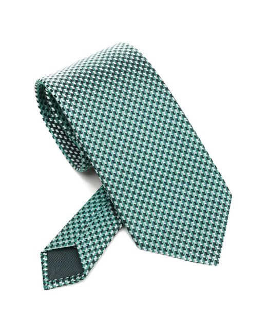 Tom Ford Green Patterned Silk Tie for men