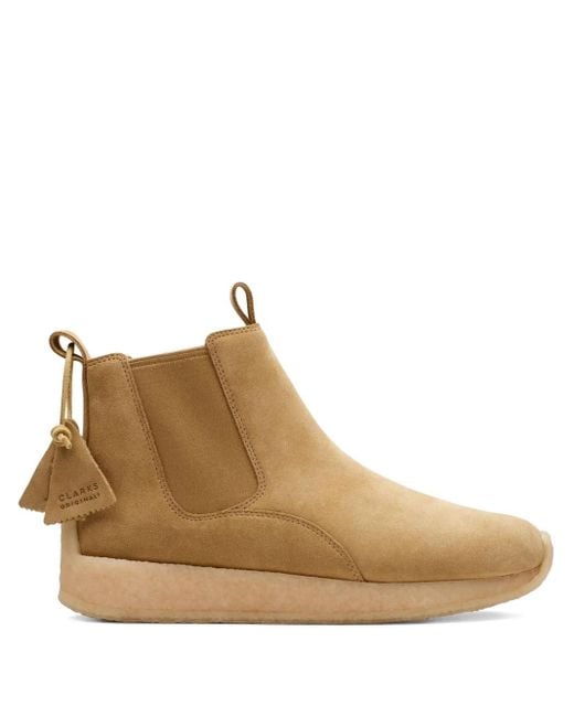 Clarks Brown Radlett "Light Sand" Ankle Boots for men