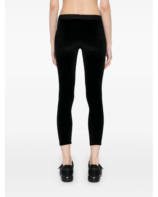 Tom Ford Black Lustrous Velour Signature Leggings