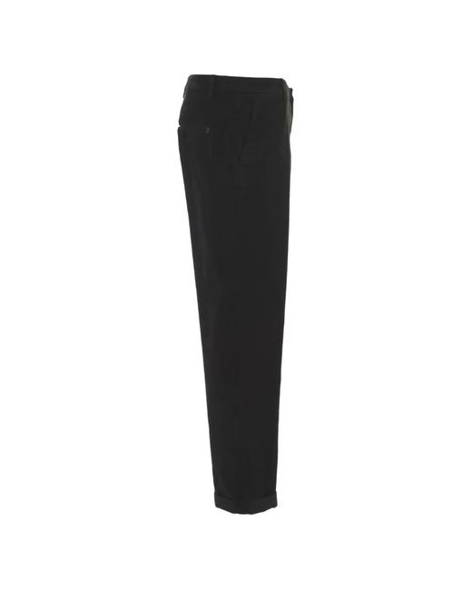 Dondup Black Gaubert Regular Trousers for men