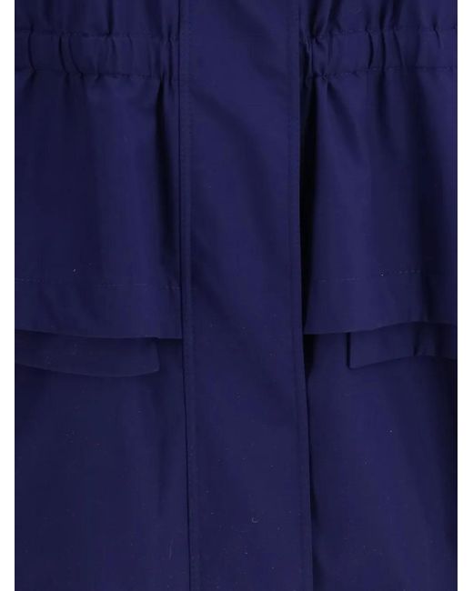 Fendi Blue Elasticated-Waist Coat