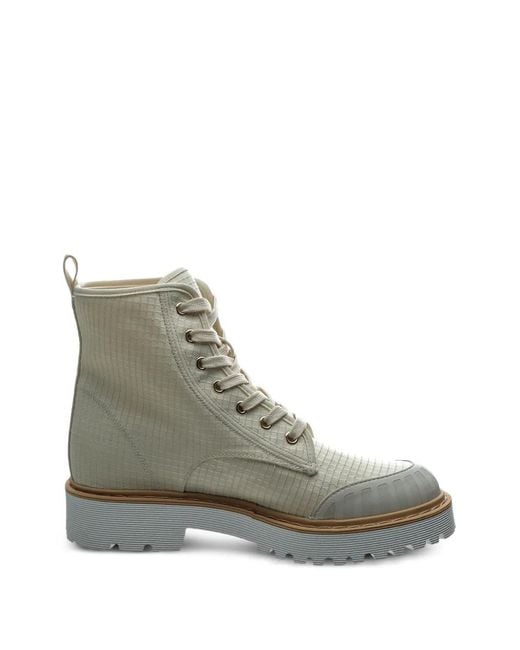 Hogan Gray Lace-Up Combat Boots