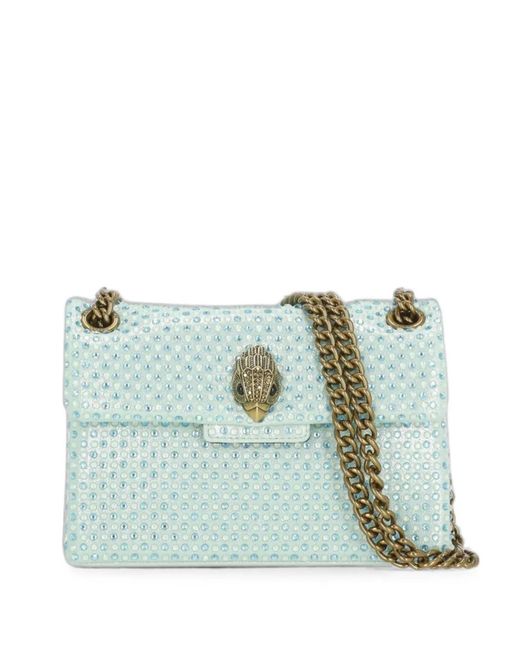 Kurt Geiger Blue Fabric Mini Kensington Crossbody Bag
