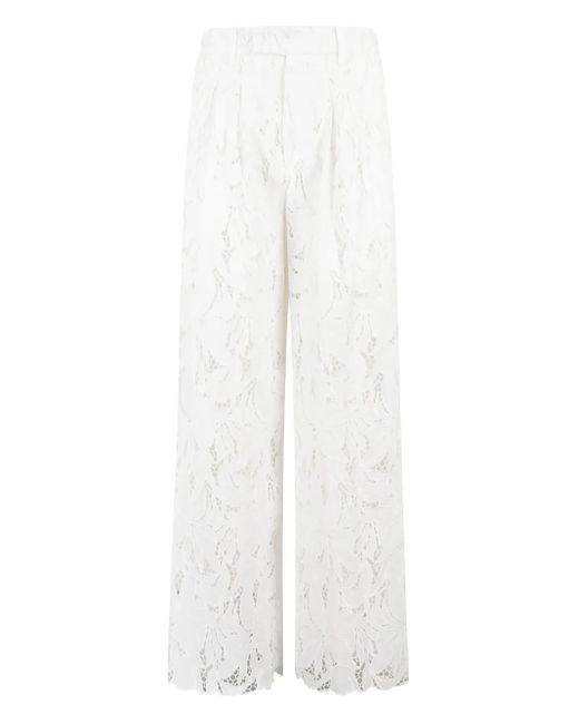 Isabelle Blanche White Lace Trousers