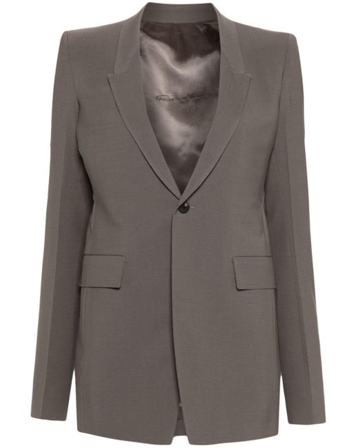 Rick Owens Brown Extreme Single-breasted Blazer