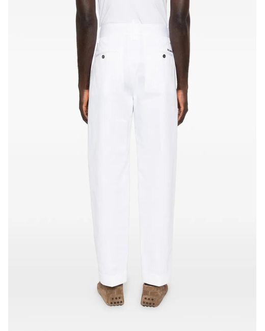 DSquared² White Pantalon À Plis for men