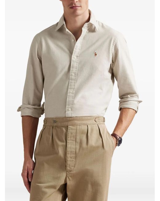 Polo Ralph Lauren Natural Long-Sleeve Button-Down Shirt for men