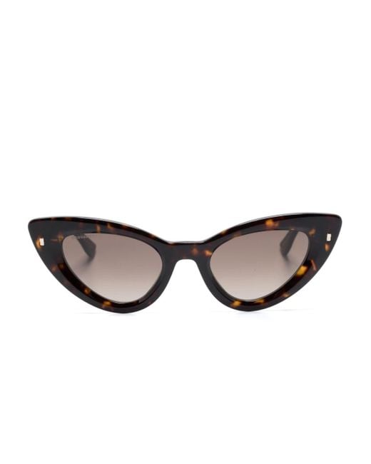 DSquared² Brown Cat-Eye-Sonnenbrille in Schildpattoptik