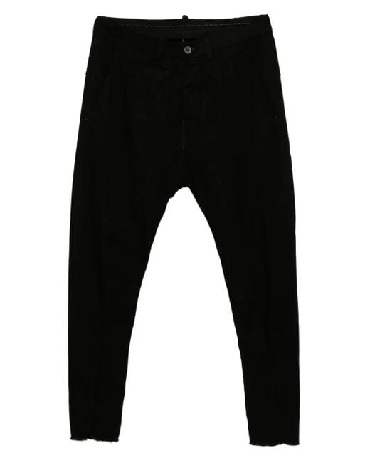 Masnada Black Drop-Crotch Trousers for men