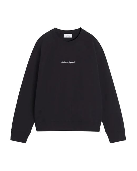 Maison Kitsuné Blue Handwriting Comfort Sweatshirt for men