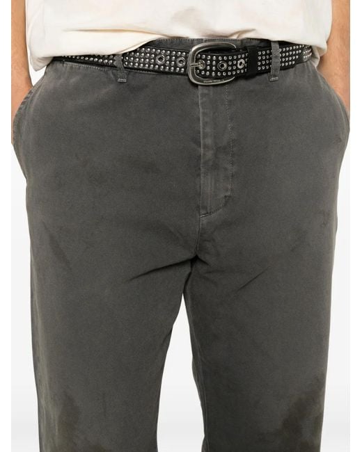 Enfants Riches Deprimes Gray Distressed-Effect Straight-Leg Trousers for men