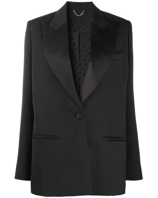 Magda Butrym Blazer Met Satijnen Revers in het Black
