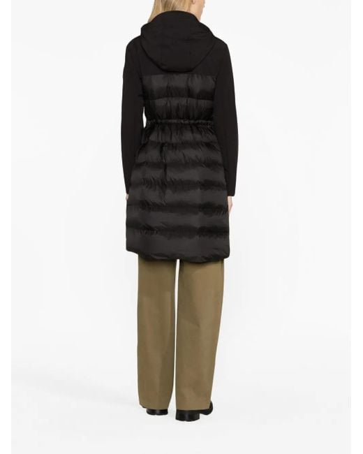 Woolrich Black Panelled Hooded Coat
