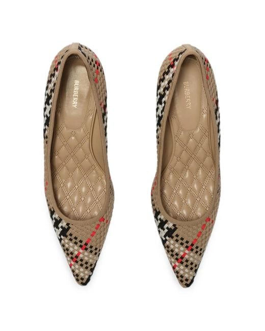 Burberry Metallic Check Dame Pumps