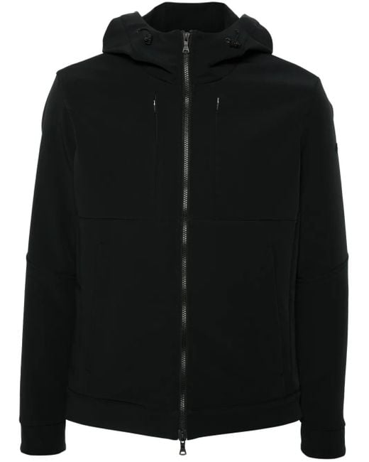 Paul & Shark Black Hooded Shell Jacket for men