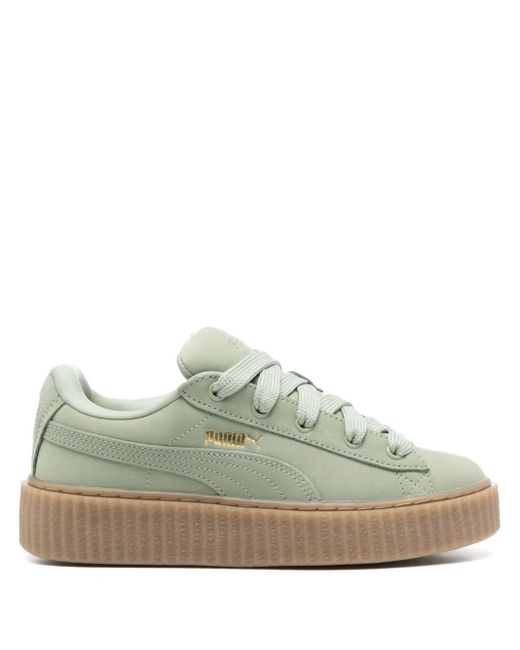 Fenty Green Creeper Phatty Leather Sneakers
