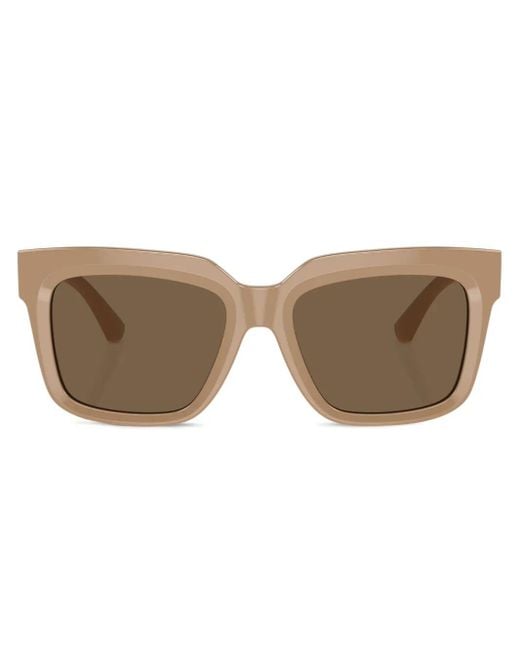 Burberry Brown Monogram-Plaque Wayfarer Sunglasses