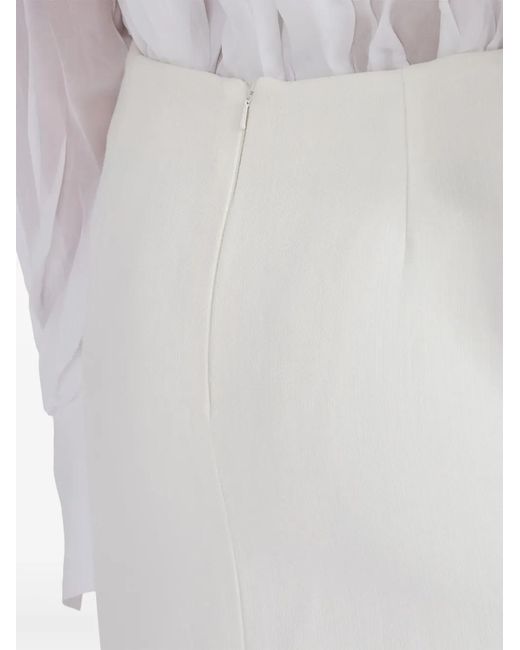 Ferragamo White High-Waisted Maxi Skirt