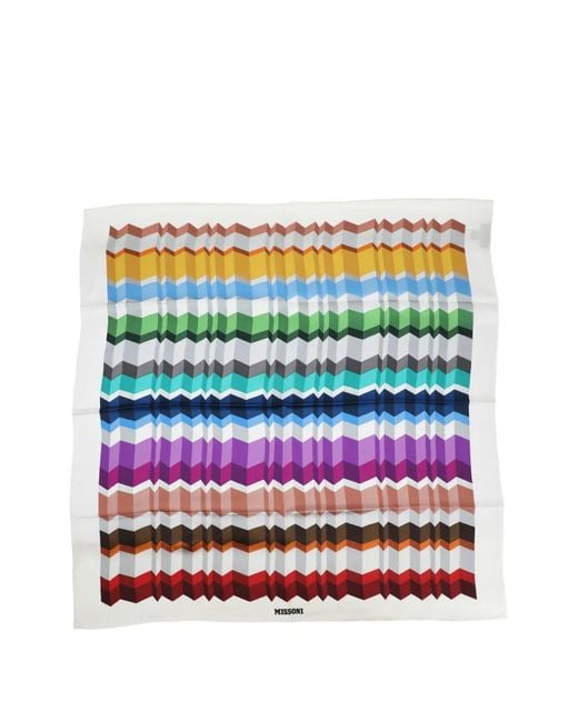 Missoni Red Geometric-Design Scarf