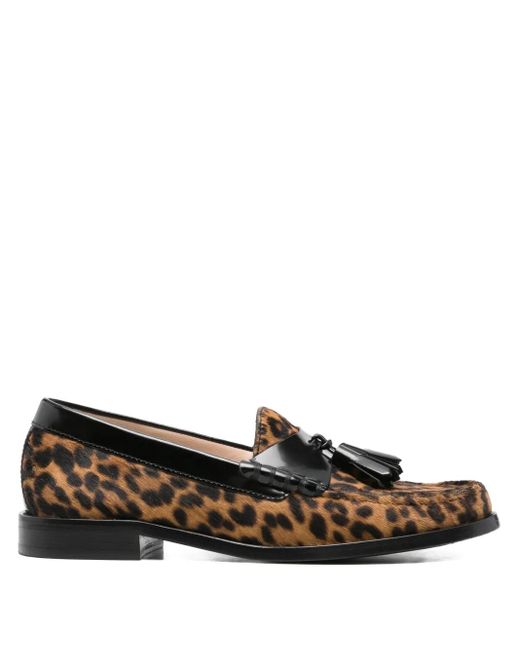 Stuart Weitzman Brown Lottie Tassel Loafers