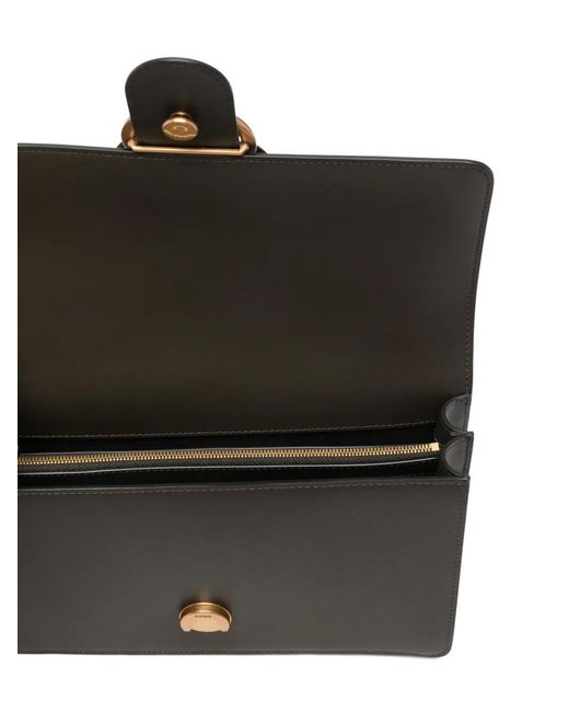 Pinko Gray Bags Verde Oro