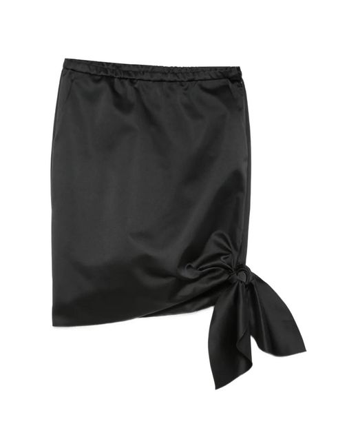 N°21 Black Knot-Detail Mini Skirt