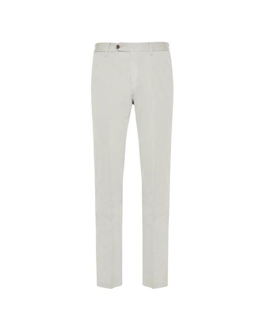 PT Torino Gray Buttoned Trousers for men