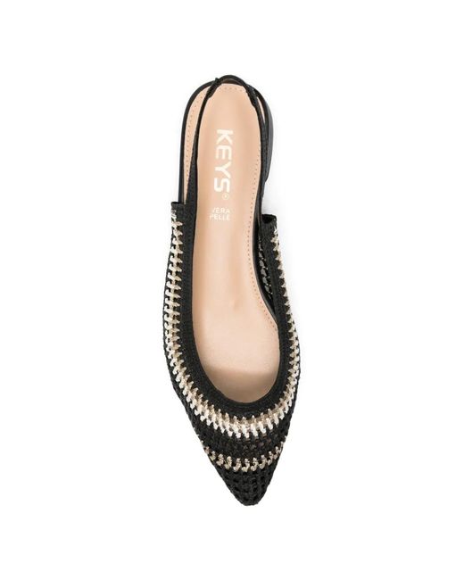 Keys White Slingback-Strap Pumps