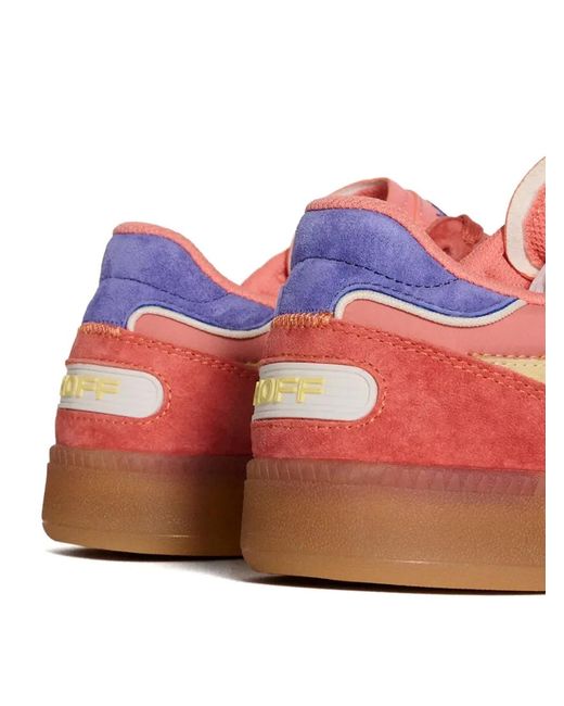 HOFF Red Park Panelled Lace-Up Sneakers