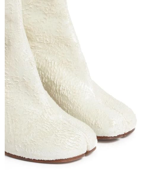 Botines con puntera Tabi característica y tacón de 80 mm Maison Margiela de color White