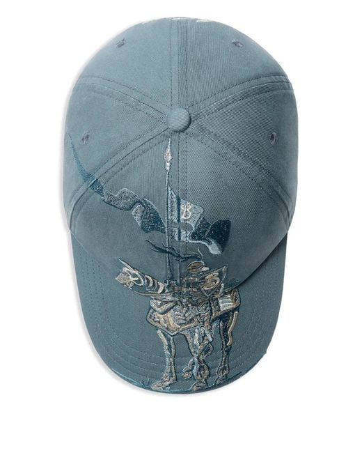 Burberry Blue Ekd Baseball Cap for men