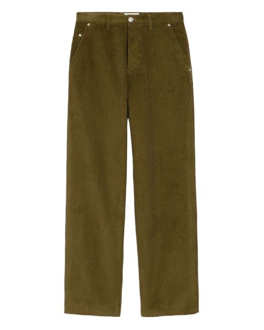 Pantaloni A Gamba Ampia di AMI in Green da Uomo