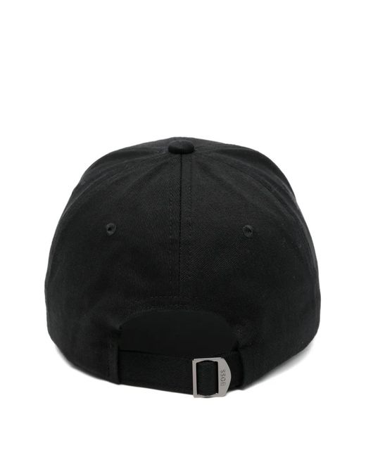 Boss Black Logo-Trim Cotton Baseball Cap for men