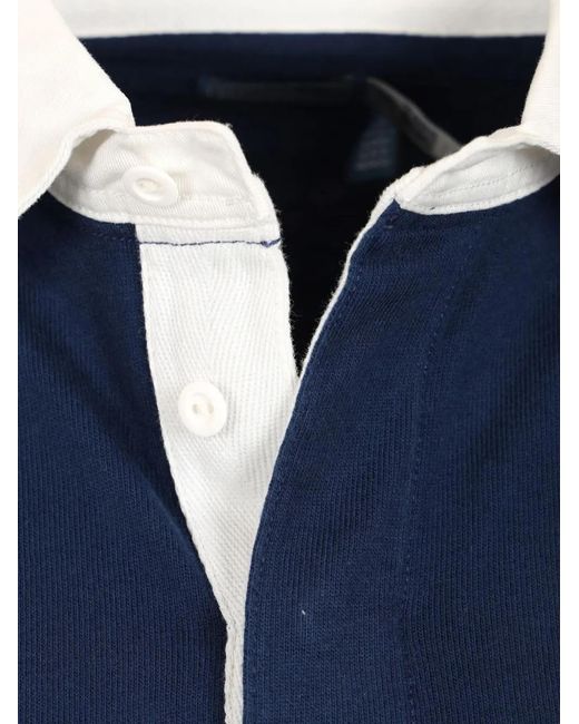 Polo Ralph Lauren Blue Oversize Cotton Rugby Shirt