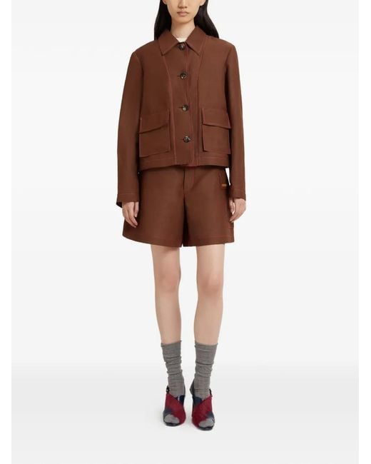 Marni Brown Long-Sleeve Jacket