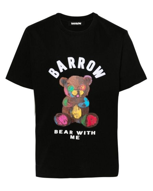 Barrow Katoenen T-shirt Met Logoprint in het Black