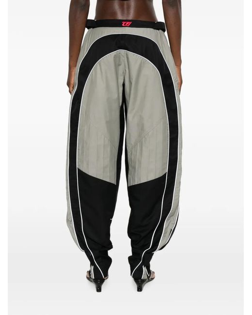 The Attico Gray Pantalon À Patch Logo