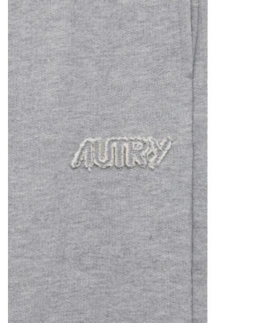 Autry Gray Logo-Detail Track Pants