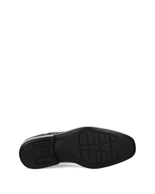 Ecco Brown Leather Lace-Up Derby Shoes for men