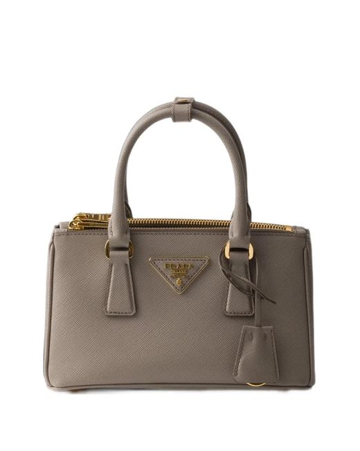 Prada Brown Galleria Mini Saffiano Leather Bag