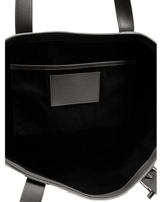 McQueen Gray T-Bar Skull-Print Shoulder Bag for men