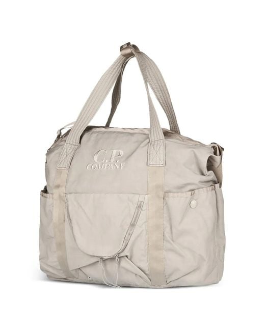 C P Company Natural Twill Tote Bag